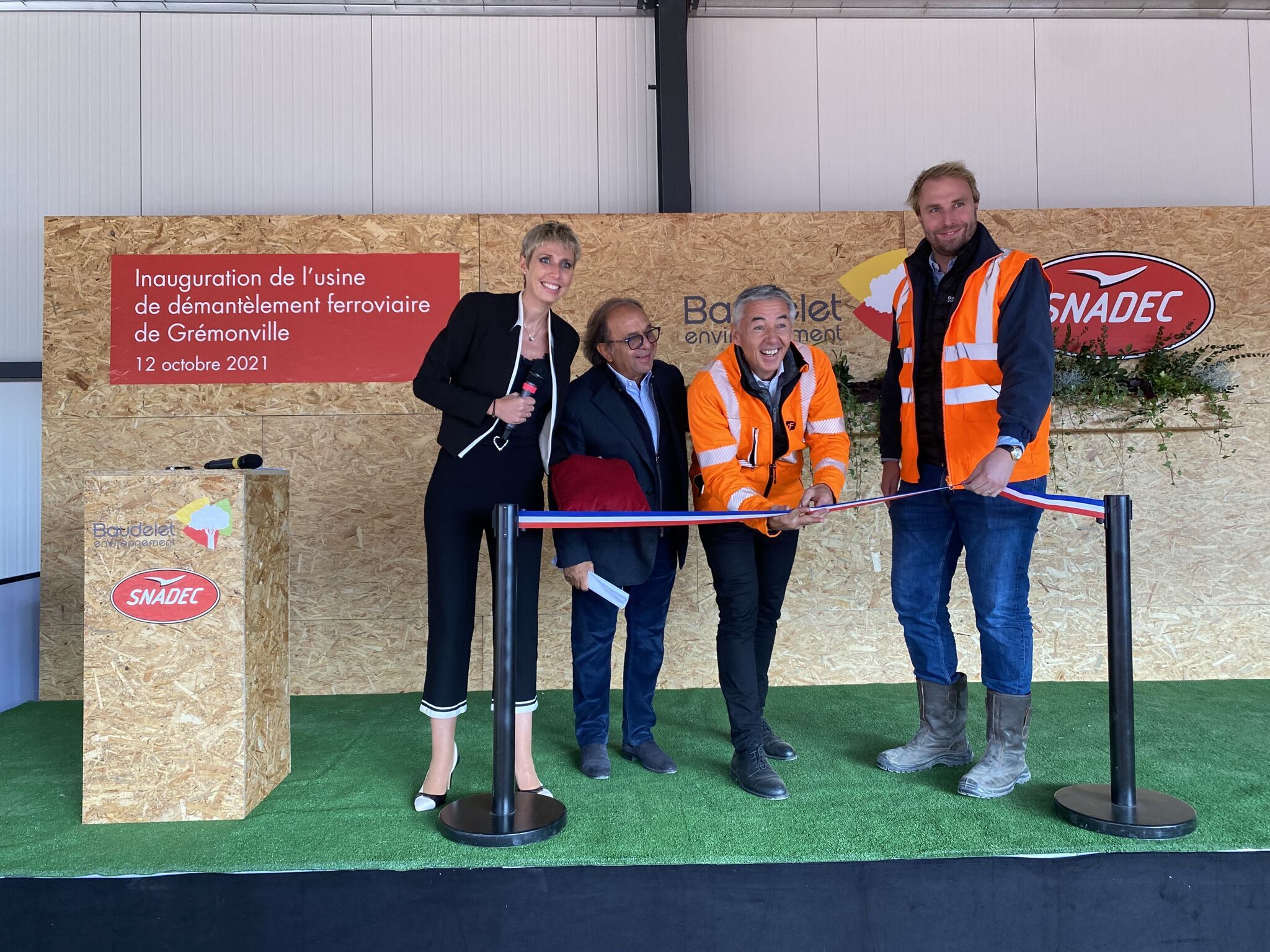 Visite Baudelet Environnement, Inauguration usine de démantèlement