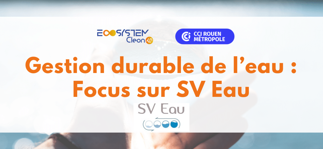 Gestion durable de l’eau, Focus sur SV Eau